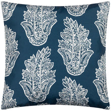 Load image into Gallery viewer, Outdoor Filled Cushion- Paisley / Teal
