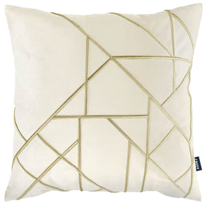 Linear Cream Cushion Cover
