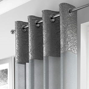 Madeira Silver Eyelet Voile Panel