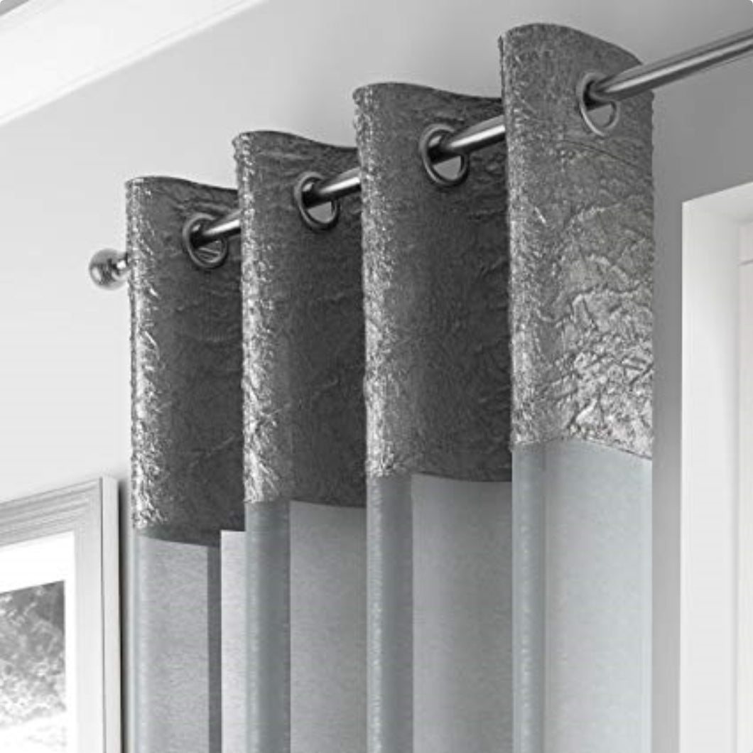 Madeira Silver Eyelet Voile Panel