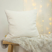 Load image into Gallery viewer, Fleece Square Large Filled Cushion - Ivory
