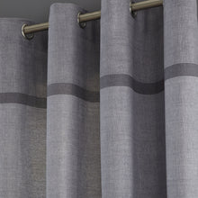 Load image into Gallery viewer, Melville Woven Texture Grey Eyelet Curtains (66&quot; X 90&quot;)
