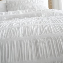 Load image into Gallery viewer, Seersucker Duvet Set - White
