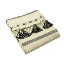 Load image into Gallery viewer, Pangea Black/Natural Woven Throw
