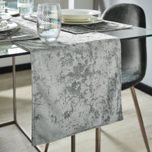 Load image into Gallery viewer, Crushed Velvet Table Linen Range - Silver
