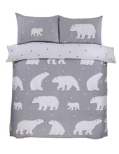 Load image into Gallery viewer, Polar Bear Brushed Cotton - Grey - Single
