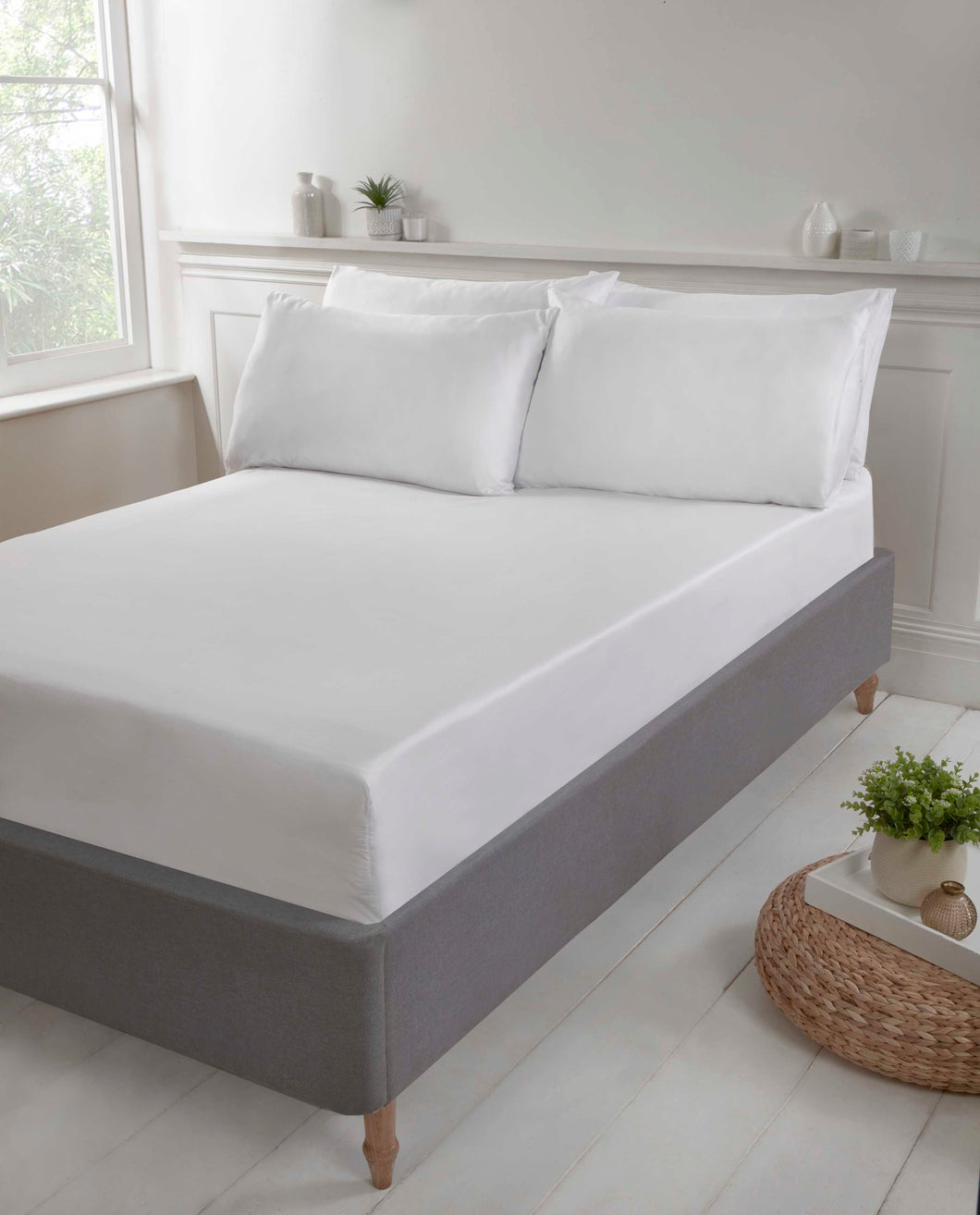 Eco Friendly Extra Deep Fitted Sheet Range - White