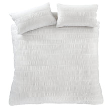 Load image into Gallery viewer, Seersucker Duvet Set - White
