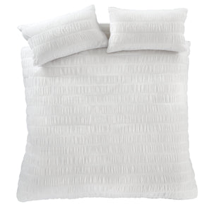 Seersucker Duvet Set - White