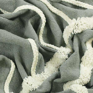 Rainbow Tuft Throw - Grey