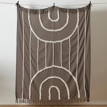 Load image into Gallery viewer, Rainbow Tuft Throw - Grey
