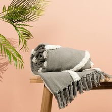 Load image into Gallery viewer, Rainbow Tuft Throw - Grey
