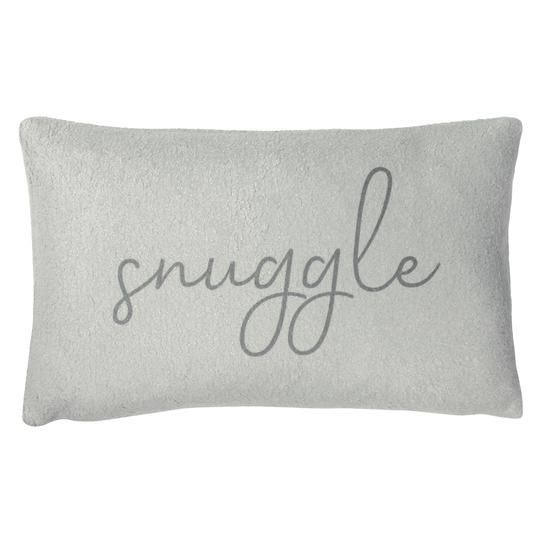 Snuggle Sheared Filled Bolster Cushion - Grey
