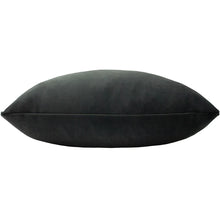 Load image into Gallery viewer, Charcoal Velvet Filled Bolster Cushion
