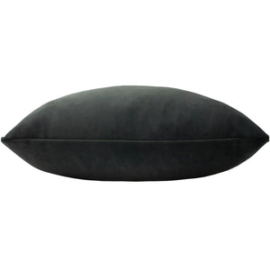 Charcoal Velvet Filled Bolster Cushion