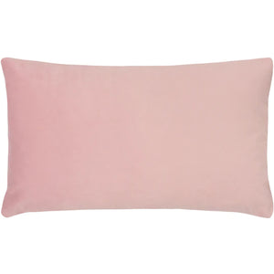 Powder Pink Velvet Filled Bolster Cushion