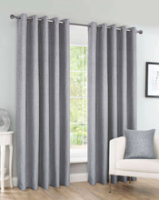 Load image into Gallery viewer, Sahara Silver Eyelet Curtains
