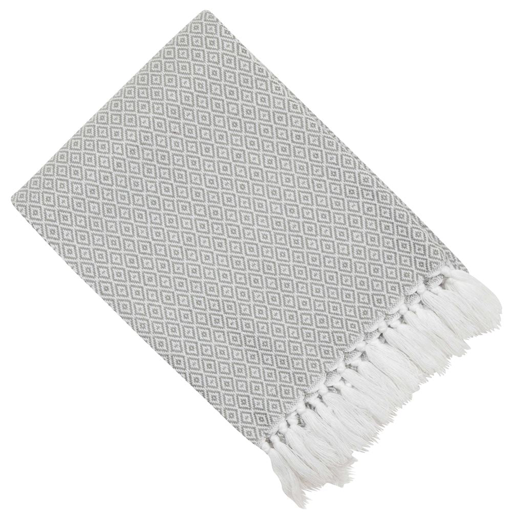 Geo Silver Throw