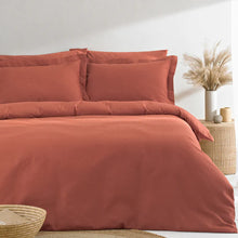Load image into Gallery viewer, Waffle Red Clay Duvet Set - King
