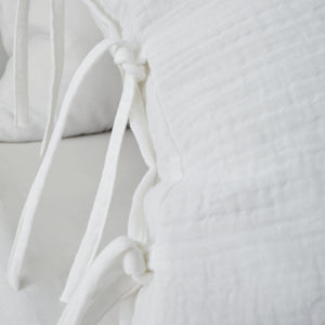 Afra White Cotton Muslin Duvet Set