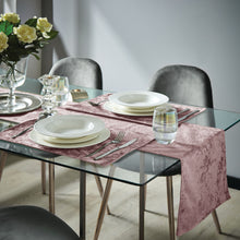 Load image into Gallery viewer, Crushed Velvet Table Linen Range - Blush Pink
