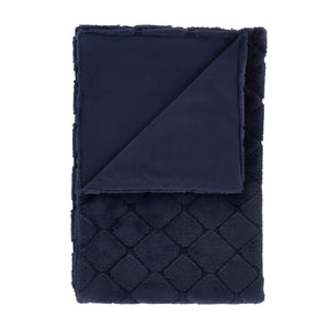 Cosy Diamond Throw - Navy