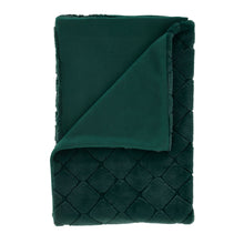Load image into Gallery viewer, Cosy Diamond Throw - Bottle Green
