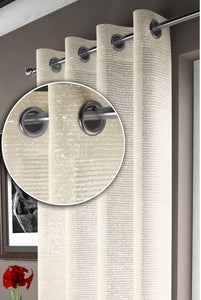 Adele Champagne Eyelet Voile Panel