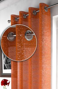 Adele Orange Eyelet Voile Panel
