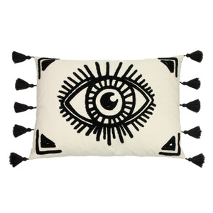 Ashram Eye Mono Bolster Cushion Cover