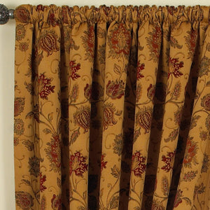 Balmoral Gold Tape Top Curtains