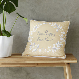 Bee Happy Reversible Cushion Cover