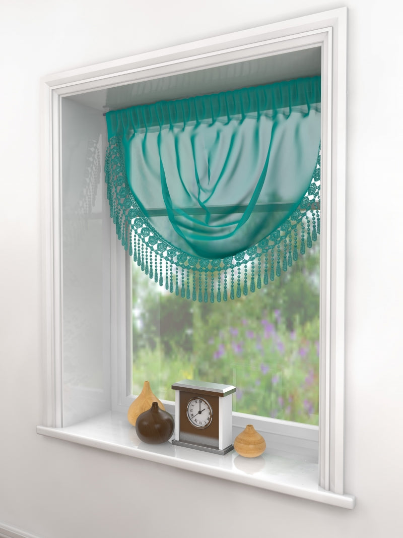 Maisie Teal Voile Swag