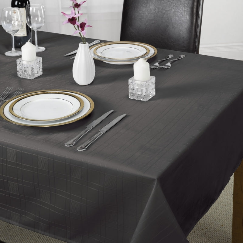 Chequers Black Tablecloth