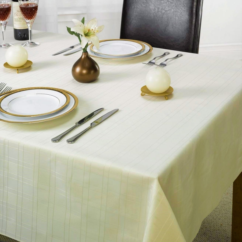 Chequers Cream Tablecloth