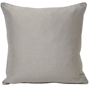 Faux Silk Silver Cushion Cover