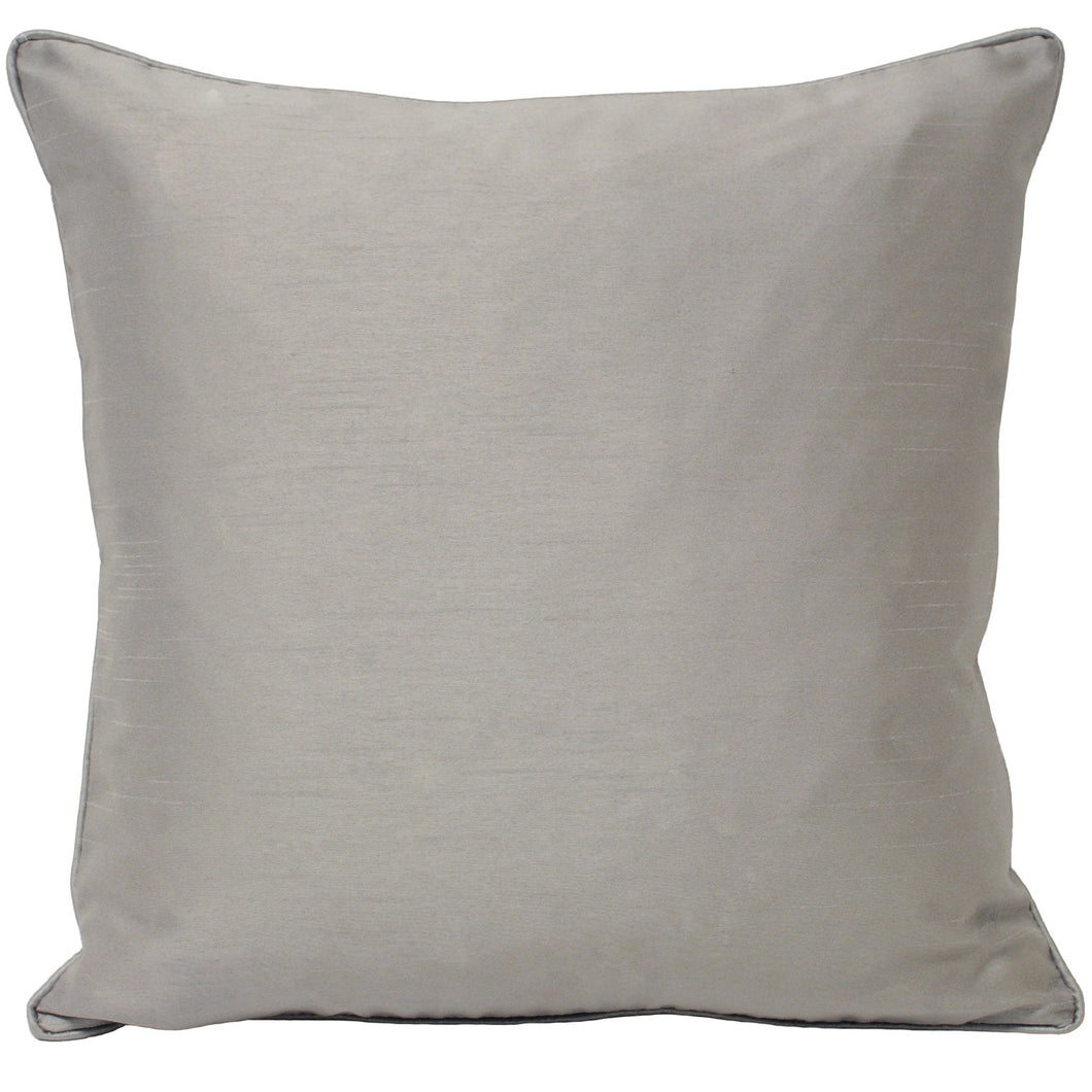Faux Silk Silver Cushion Cover