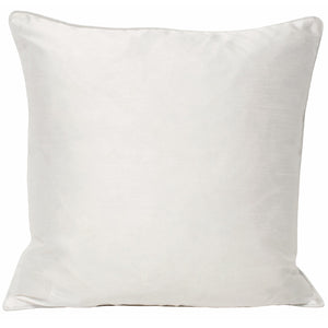 Faux Silk White Cushion Cover