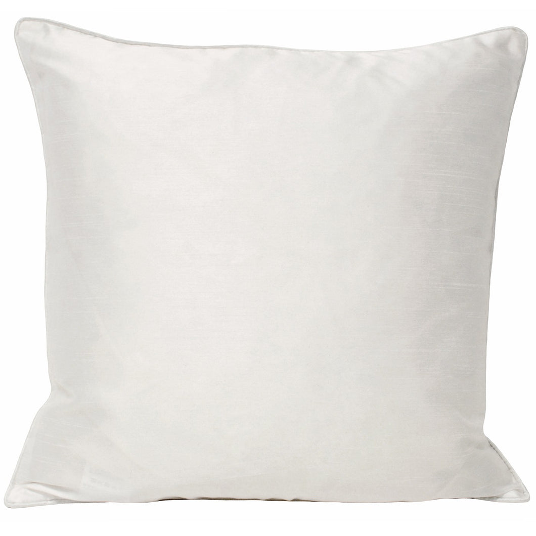 Faux Silk White Cushion Cover
