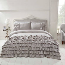 Load image into Gallery viewer, *Super King Flamenco Grey Duvet Cover - Stitching error
