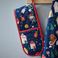 Load image into Gallery viewer, Santa&#39;s Christmas Wonderland Oven Glove
