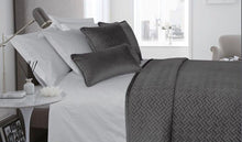 Load image into Gallery viewer, French Velvet Charcoal Bed Throw
