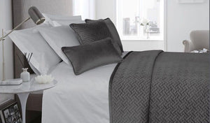 French Velvet Charcoal Bed Throw