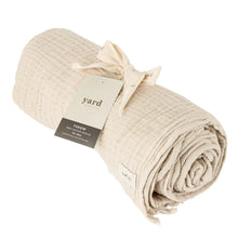 Load image into Gallery viewer, Lark Natural Crinkle Cotton Throw
