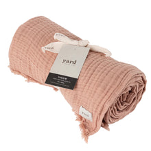 Load image into Gallery viewer, Lark Blush Crinkle Cotton Throw
