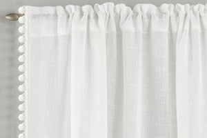 Pom Pom White Slot Top Panel