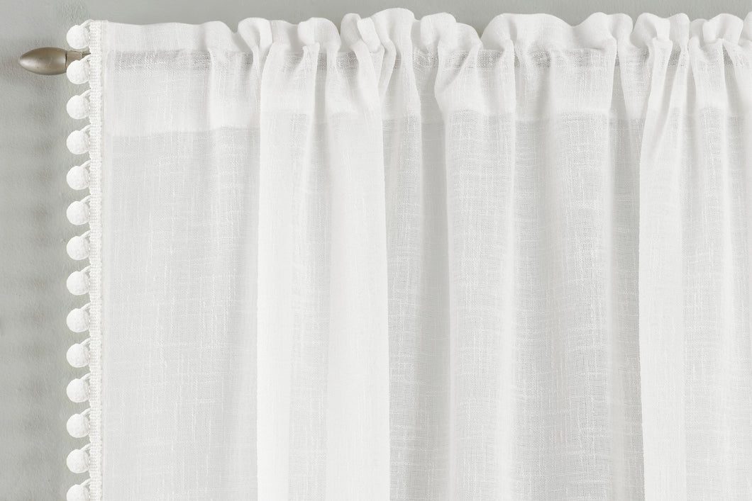 Pom Pom White Slot Top Panel