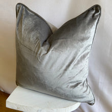 Load image into Gallery viewer, French velvet Silver Cushion Cover
