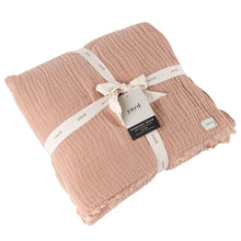 Load image into Gallery viewer, Lark Blush Crinkle Cotton Throw
