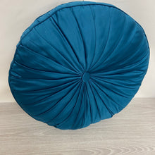 Load image into Gallery viewer, Deep Teal round button cushion, X-DISPLAY
